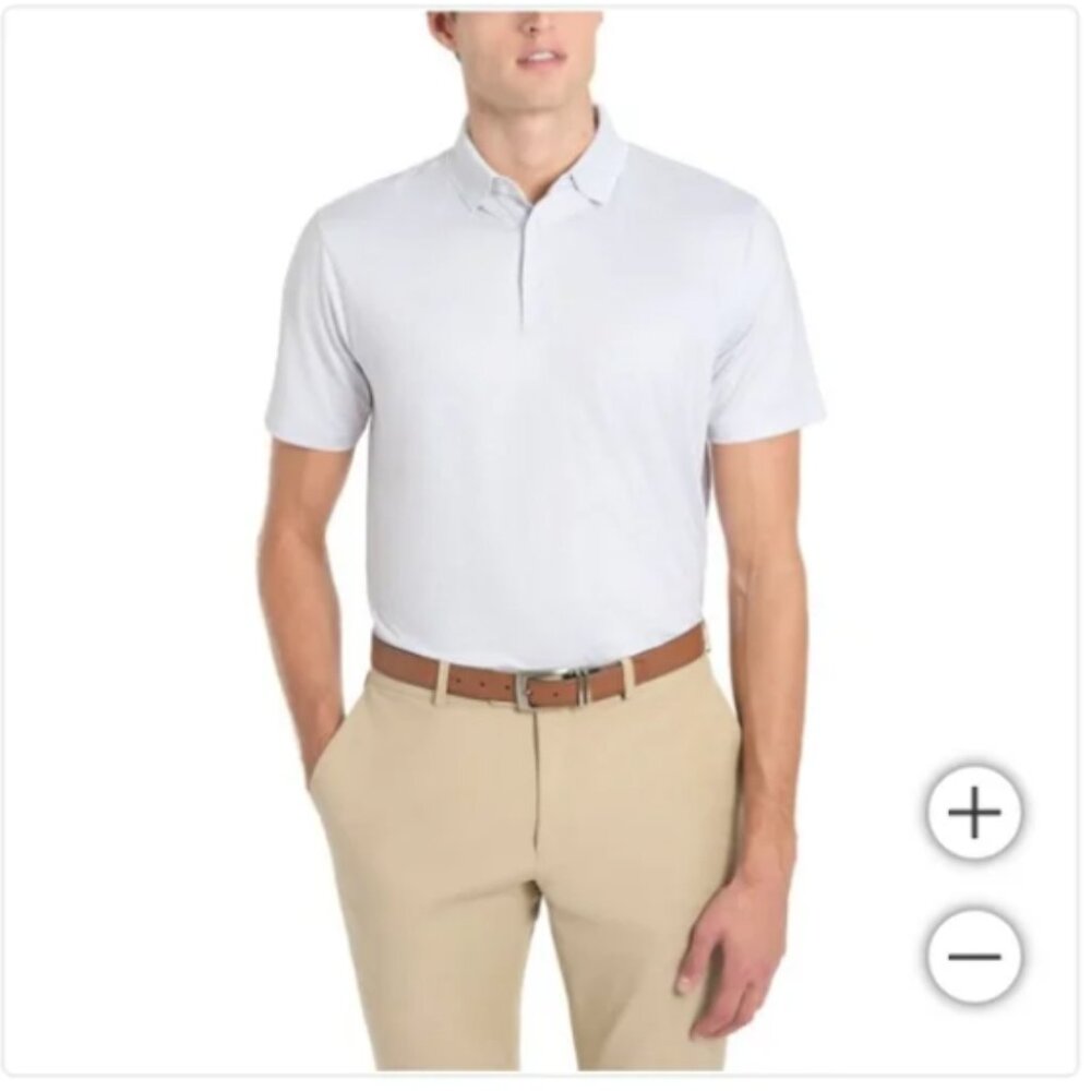 Hickey Freeman Men's Polo Shirt  Gray M